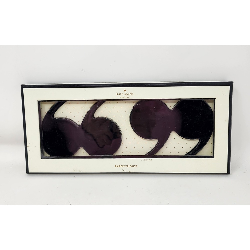 Kate Spade Paperweight Set of 2 Black Air Quotes